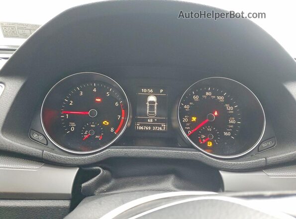 1VWAT7A38GC011282 2016 VOLKSWAGEN PASSAT Black Вид щитка приладів