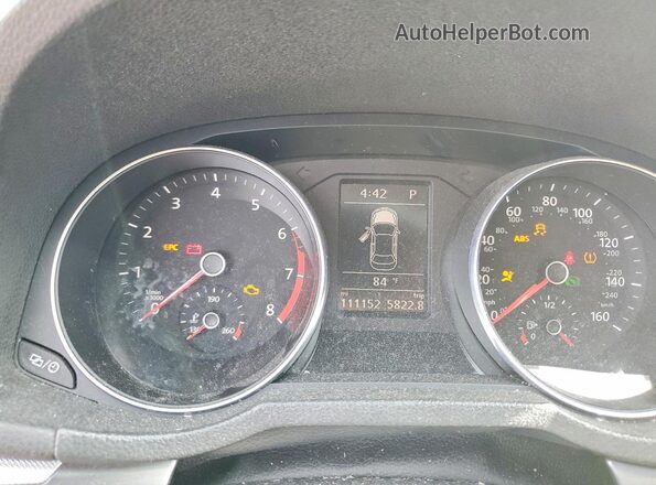 1VWAT7A3XGC037592 2016 VOLKSWAGEN PASSAT Gray Вид щитка приладів