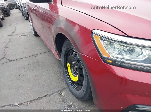 1VWBA7A30JC019152 2018 VOLKSWAGEN PASSAT Red Widok z przodu