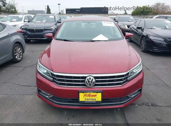 1VWBA7A30JC019152 2018 VOLKSWAGEN PASSAT Red Widok wnętrza z tyłu