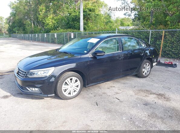 1VWBA7A30JC025484 2018 VOLKSWAGEN PASSAT Black Առջևի ձախ երեք քառորդ տեսարան