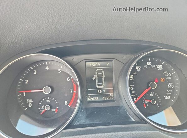1VWBS7A32GC059822 2016 VOLKSWAGEN PASSAT Silver ხელსაწყოთა პანელის ხედი