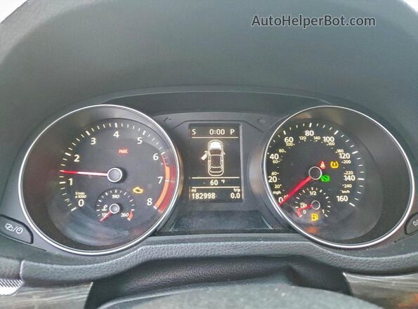 1VWBT7A35GC034233 2016 VOLKSWAGEN PASSAT Black Вид щитка приладів