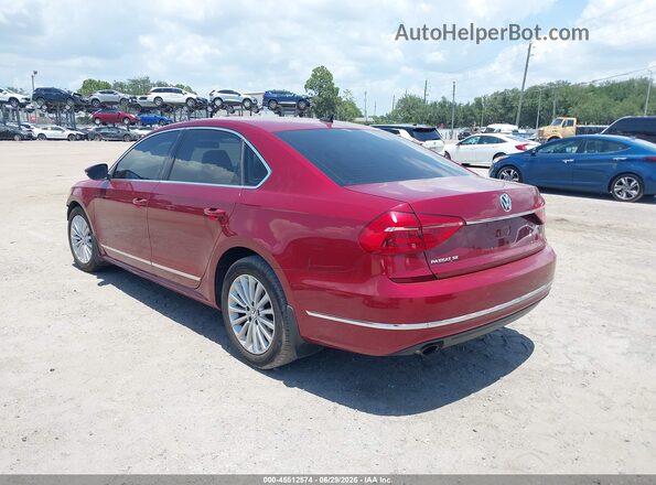 1VWBT7A36GC014265 2016 VOLKSWAGEN PASSAT Red Rear left