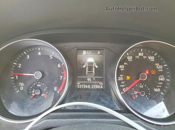 1VWDT7A31HC061696 2017 VOLKSWAGEN PASSAT White Instrument cluster view