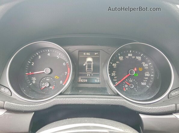 1VWDT7A31HC062153 2017 VOLKSWAGEN PASSAT Gray Instrument cluster view
