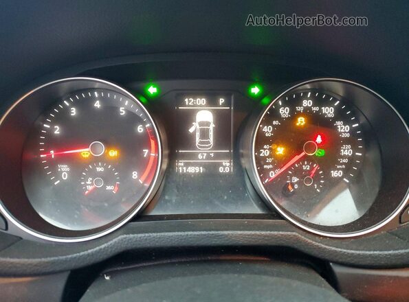 1VWDT7A34HC084535 2017 VOLKSWAGEN PASSAT Серый Вид щитка приборов