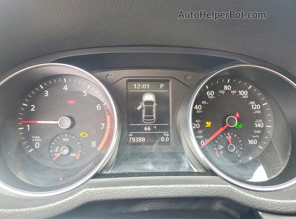1VWDT7A38HC083324 2017 VOLKSWAGEN PASSAT Black Widok zestawu wskaźników