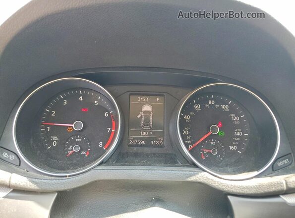 1VWDT7A39HC026467 2017 VOLKSWAGEN PASSAT Black Widok zestawu wskaźników