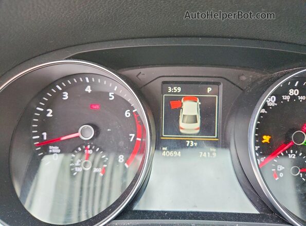 1VWLA7A30KC006455 2019 VOLKSWAGEN PASSAT Silver Instrument cluster view