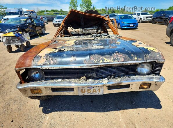 1X27F2W293602 1972 CHEVROLET NOVA Пожар Вид спереди
