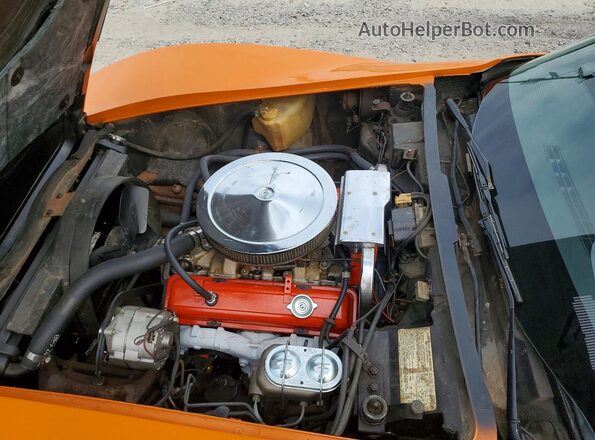 1Z37J3S410252 1973 CHEVROLET CORVETTE Orange Widok wnętrza z tyłu