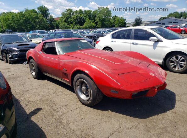 1Z37J5S419718 1975 CHEVROLET CORVETTE Красный Передняя правая четверть