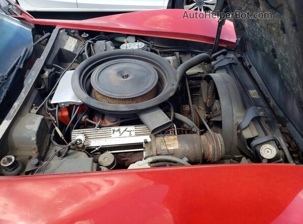 1Z37J5S419718 1975 CHEVROLET CORVETTE Красный Вид задней части салона