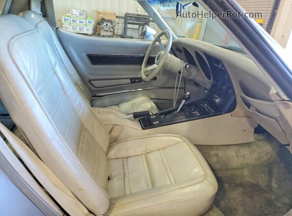 1Z37L7S448187 1977 CHEVROLET CORVETTE Серебряный Вид задних сидений