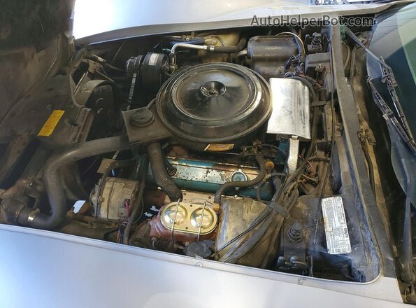 1Z37L7S448187 1977 CHEVROLET CORVETTE Серебряный Вид задней части салона