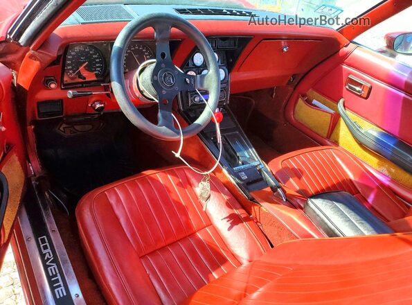 1Z87L8S409152 1978 CHEVROLET CORVETTE Red Առջևի վահանակի տեսք