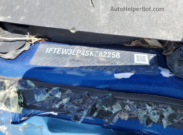1FTEW3LP4SKE62258 2025 FORD F150 Blue VIN კოდის სტიკერის ხედი