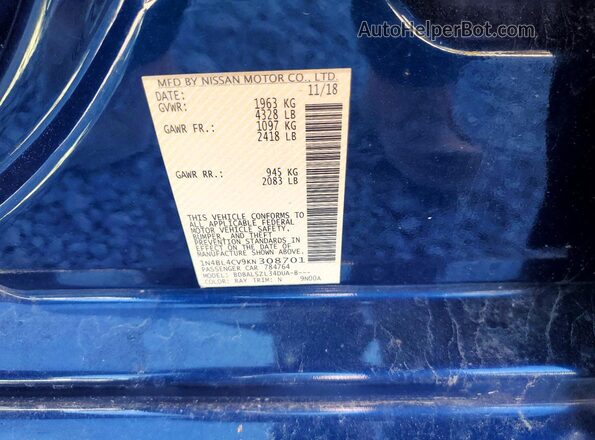 1N4BL4CV9KN308701 2019 NISSAN ALTIMA Blue 