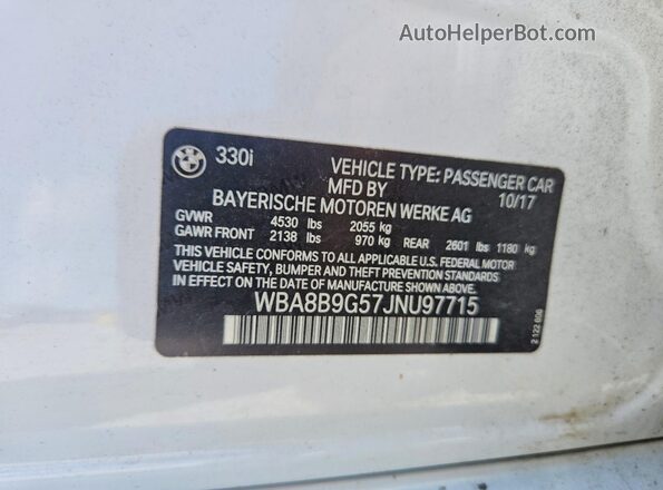 WBA8B9G57JNU97715 2018 BMW OTHER White 