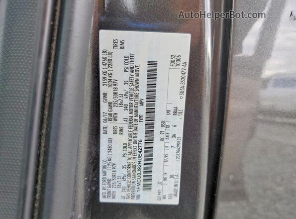 1FMCU0J92HUE42776 2017 FORD ESCAPE Gray 