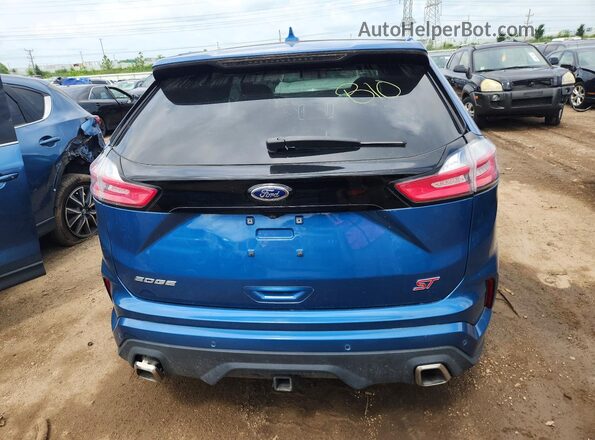 2FMPK4AP1KBC22068 2019 FORD EDGE Blue წინა სალონის ხედი
