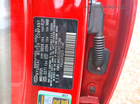 KMHLM4DG3SU997289 2025 HYUNDAI ELANTRA Red 