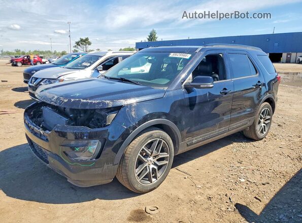 1FM5K8GT2GGA84575 2016 FORD EXPLORER Black Trasero izquierdo