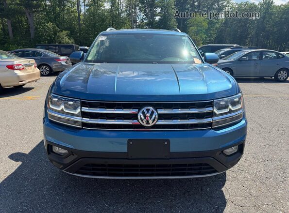 1V2UR2CA3KC548517 2019 VOLKSWAGEN ATLAS Blue Vista del compartimento del motor