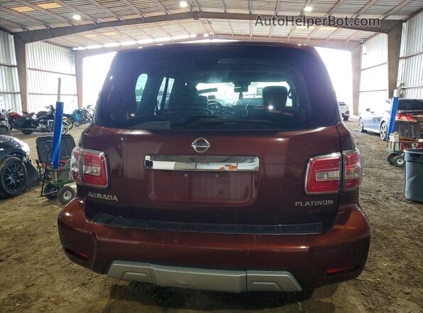 JN8AY2NF4JX300188 2018 NISSAN ARMADA Burgundy Vista interior delantera
