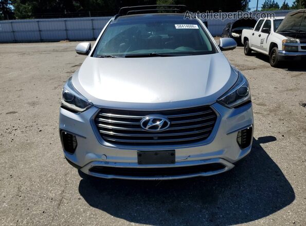 KM8SRDHF6HU253693 2017 HYUNDAI SANTA Серебряный Вид сзади