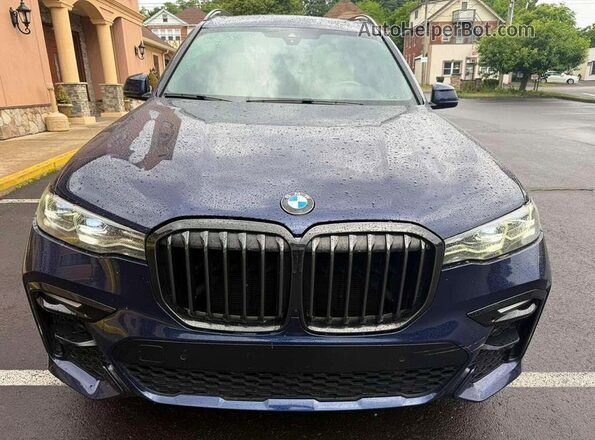 5UXCW2C04N9M02866 2022 BMW X7 Blue Հետևի տեսք
