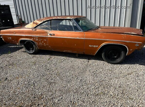 168376S284120 1966 CHEVROLET IMPALA Orange Widok komory silnika