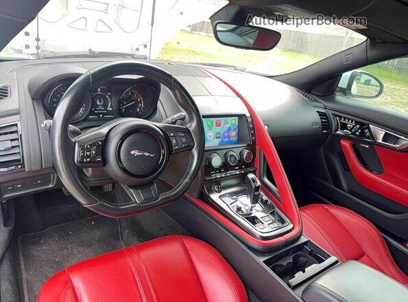 SAJWA6AT3H8K43691 2017 JAGUAR F-TYPE White Вид задніх сидінь