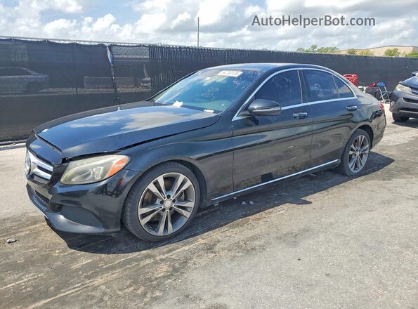 55SWF4JB6GU171703 2016 MERCEDES-BENZ C Black Trasero izquierdo