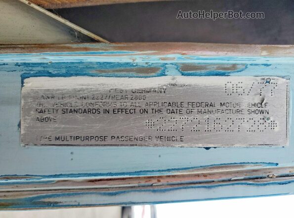 2272162728 1977 VOLKSWAGEN UNKNOWN Two Tone 