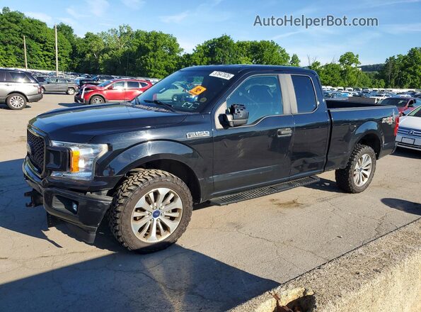 1FTEX1EP7JFA85012 2018 FORD F150 Black Հետևի ձախ