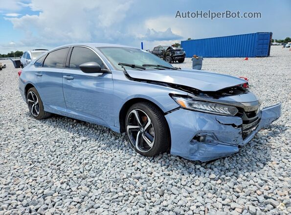 1HGCV1F38NA070239 2022 HONDA ACCORD Синий Вид спереди