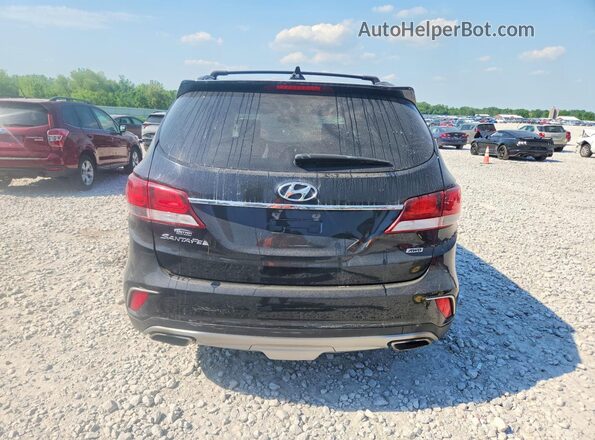 KM8SMDHF0HU221501 2017 HYUNDAI SANTA Черный Вид салона спереди