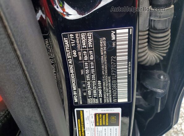 W1N0G8EB1LF770772 2020 MERCEDES-BENZ GLC-CLASS Black Панорамний вид салону 360°