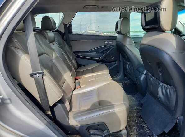 KM8SR4HF7HU167969 2017 HYUNDAI SANTA Gray Widok komory silnika