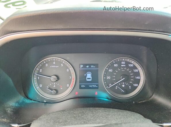 KM8J2CA40KU979852 2019 HYUNDAI TUCSON Black Vista de los asientos traseros