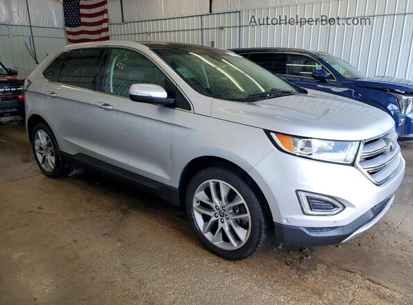 2FMPK4K91JBC22554 2018 FORD EDGE Silver Front view