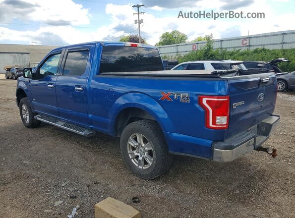 1FTFW1EG3HFC68053 2017 FORD F150 Blue Trasero derecho