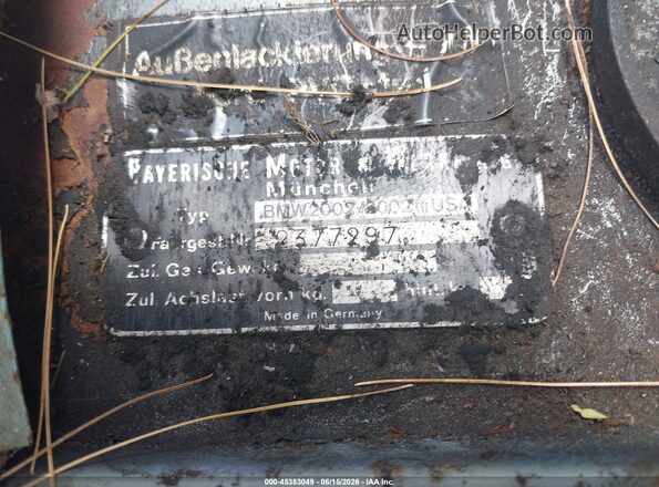 2377297 1976 BMW 2000 Черный 