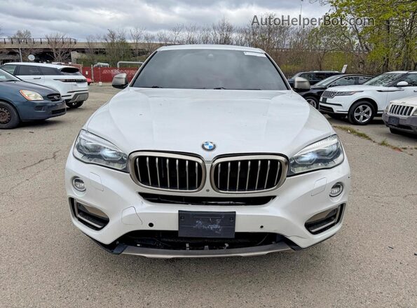 5UXKU6C37H0W38407 2017 BMW X6 White Widok wnętrza 360 stopni