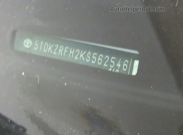 5TDKZRFH2KS562546 2019 TOYOTA HIGHLANDER White Вид задньої частини салону
