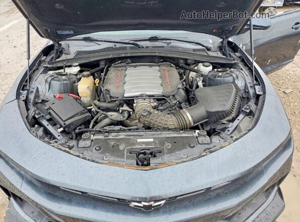 1G1FH1R7XM0109945 2021 CHEVROLET CAMARO Charcoal Vista del compartimento del motor
