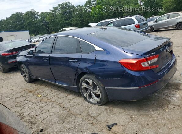 1HGCV1F48JA081521 2018 HONDA ACCORD Blue Trasero derecho