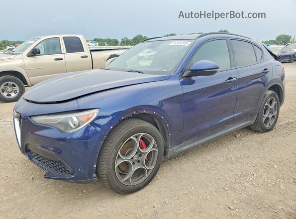 ZASFAKNN4J7B78596 2018 ALFA ROMEO STELVIO Blue Trasero izquierdo